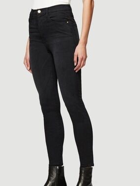Frame denim Ali high rise skinny black jeans pants size 26
